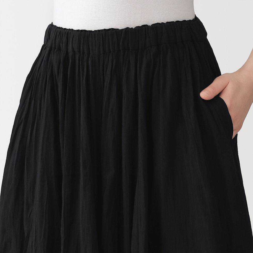 Thumbnail: Womens Irregular Crepe Easy Skirt Pants