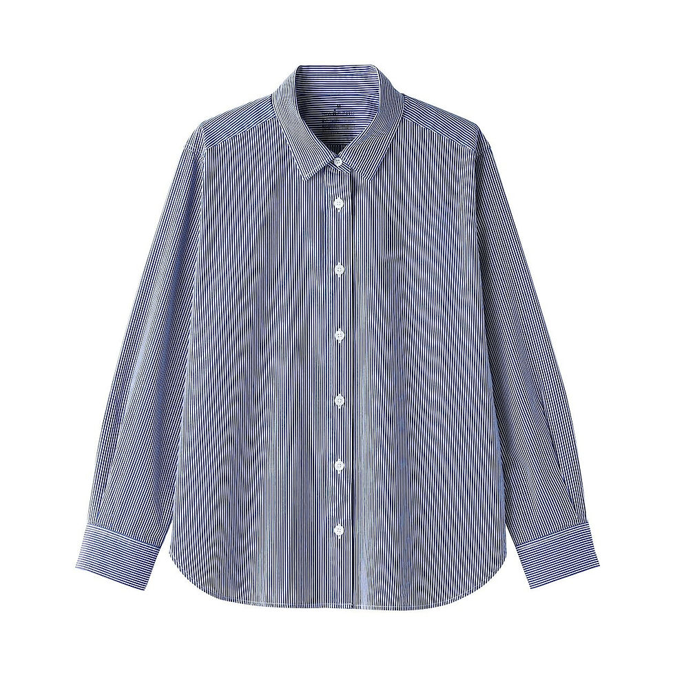 Thumbnail: Womens Washed Broadcloth Regular Collar Long Sleeve Shirt