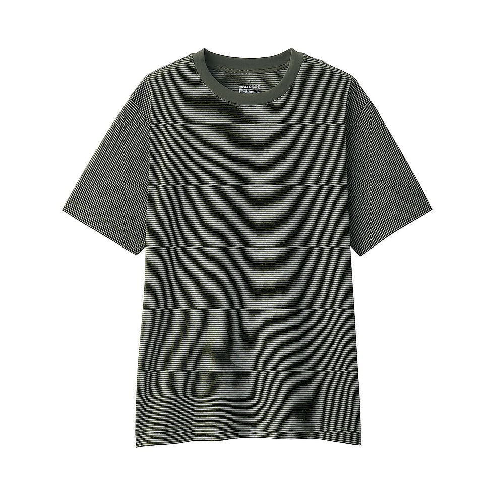 Thumbnail: Mens Jersey Striped Crew Neck Short Sleeve T-Shirt