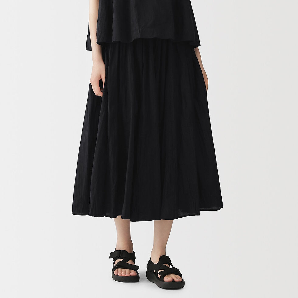 Thumbnail: Womens Irregular Crepe Easy Skirt Pants