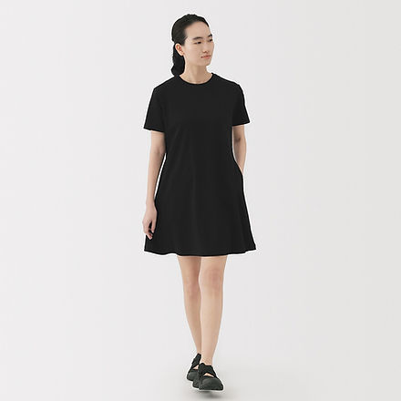 Womens Cool Touch Crew Neck Short Sleeve Dress | MUJI Philippines Womens Cool Touch Crew Neck Short Sleeve Dress | MUJI Philippines