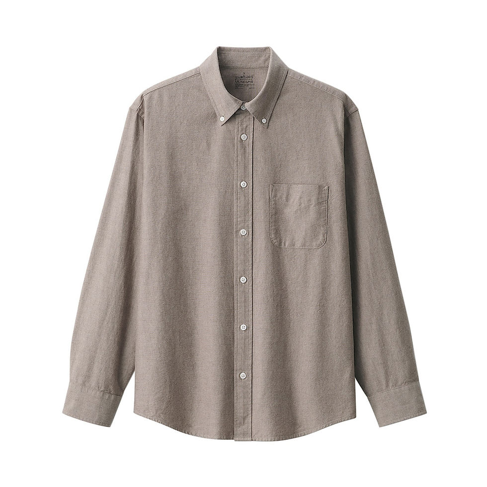 Thumbnail: Mens Washed Oxford Button Down Long Sleeve Shirt