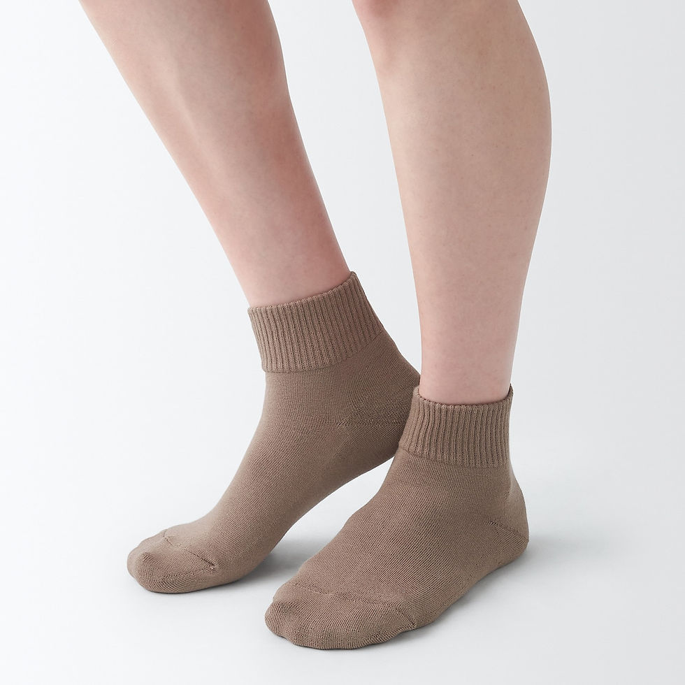Thumbnail: Womens Right Angle Pile Short Socks