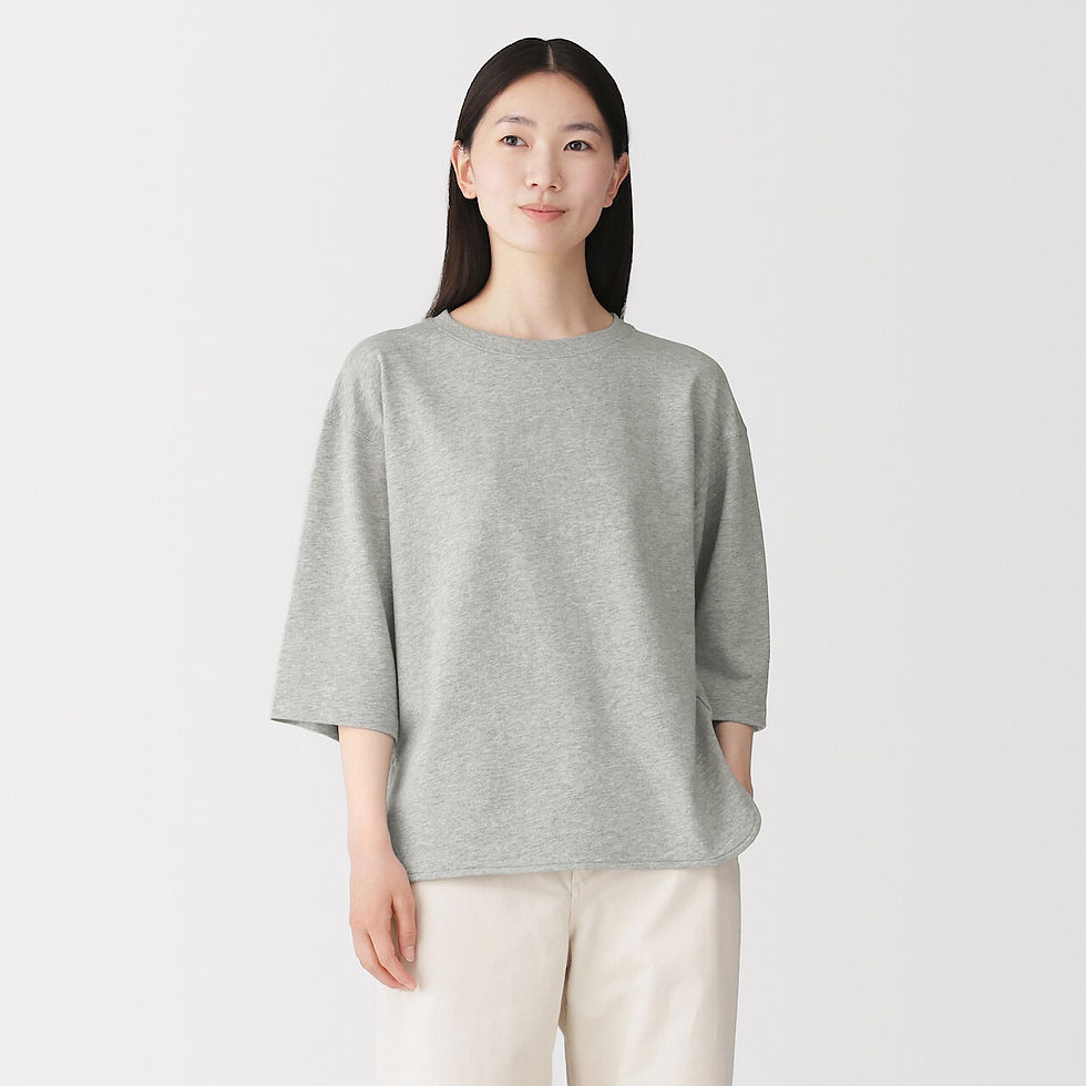 Thumbnail: Womens Light-Weight Sweatshirt 3/4 Sleeve Pullover