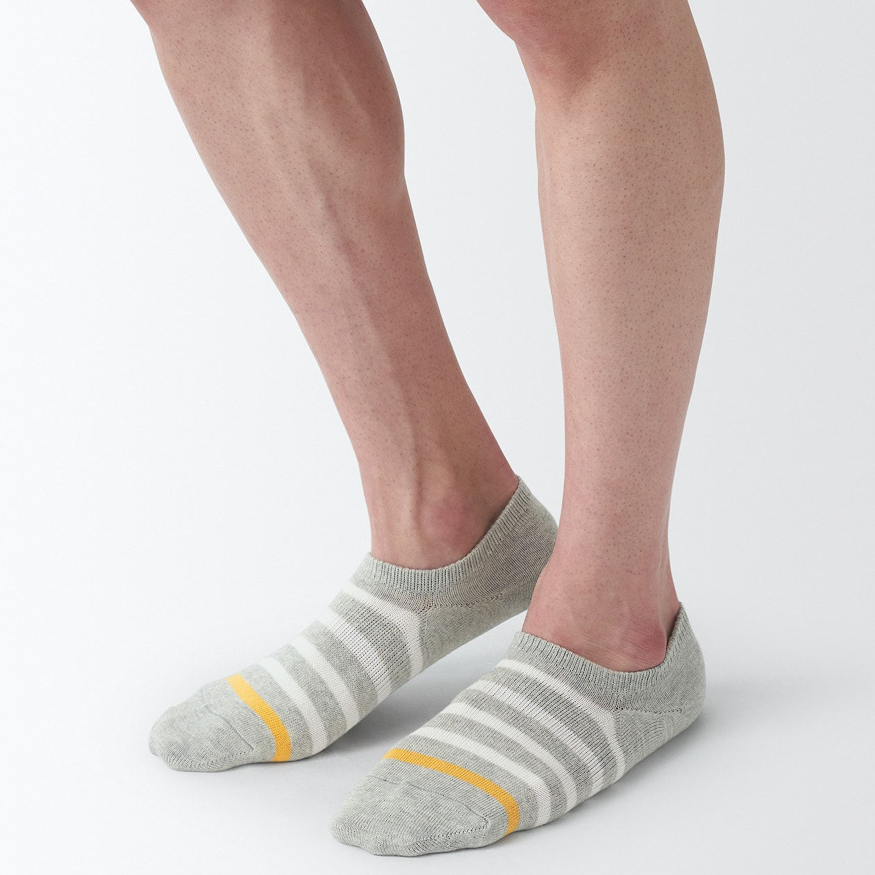 Mens Right Angle Sneaker Socks (Stripe)