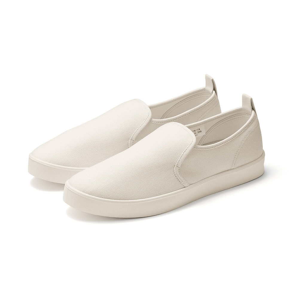 Thumbnail: Mens Cushion Insole Water Repellent Canvas Slip-On Sneakers