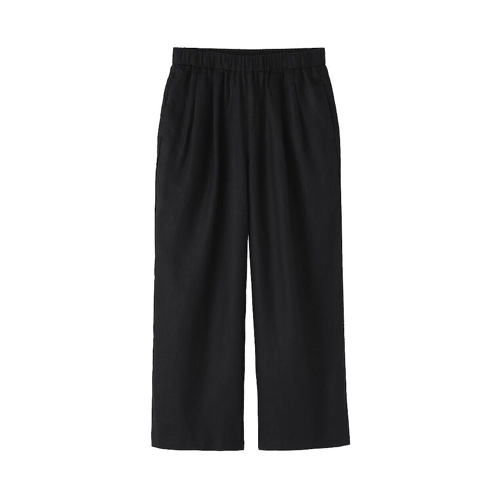 Thumbnail: Womens Washed Linen Easy Wide Pants
