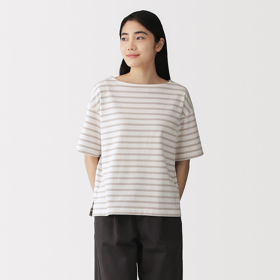 Thumbnail: Womens Two-Ply Jersey Boat Neck Short Sleeve T-Shirt
