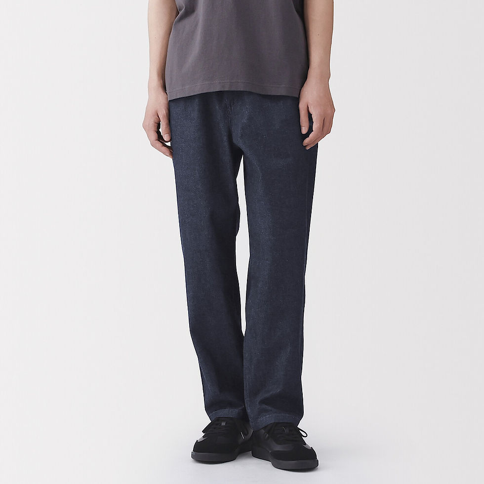 Thumbnail: Mens Washed Denim Easy Pants