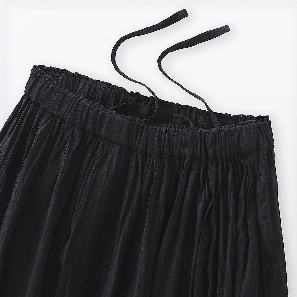 Thumbnail: Womens Irregular Crepe Easy Skirt Pants