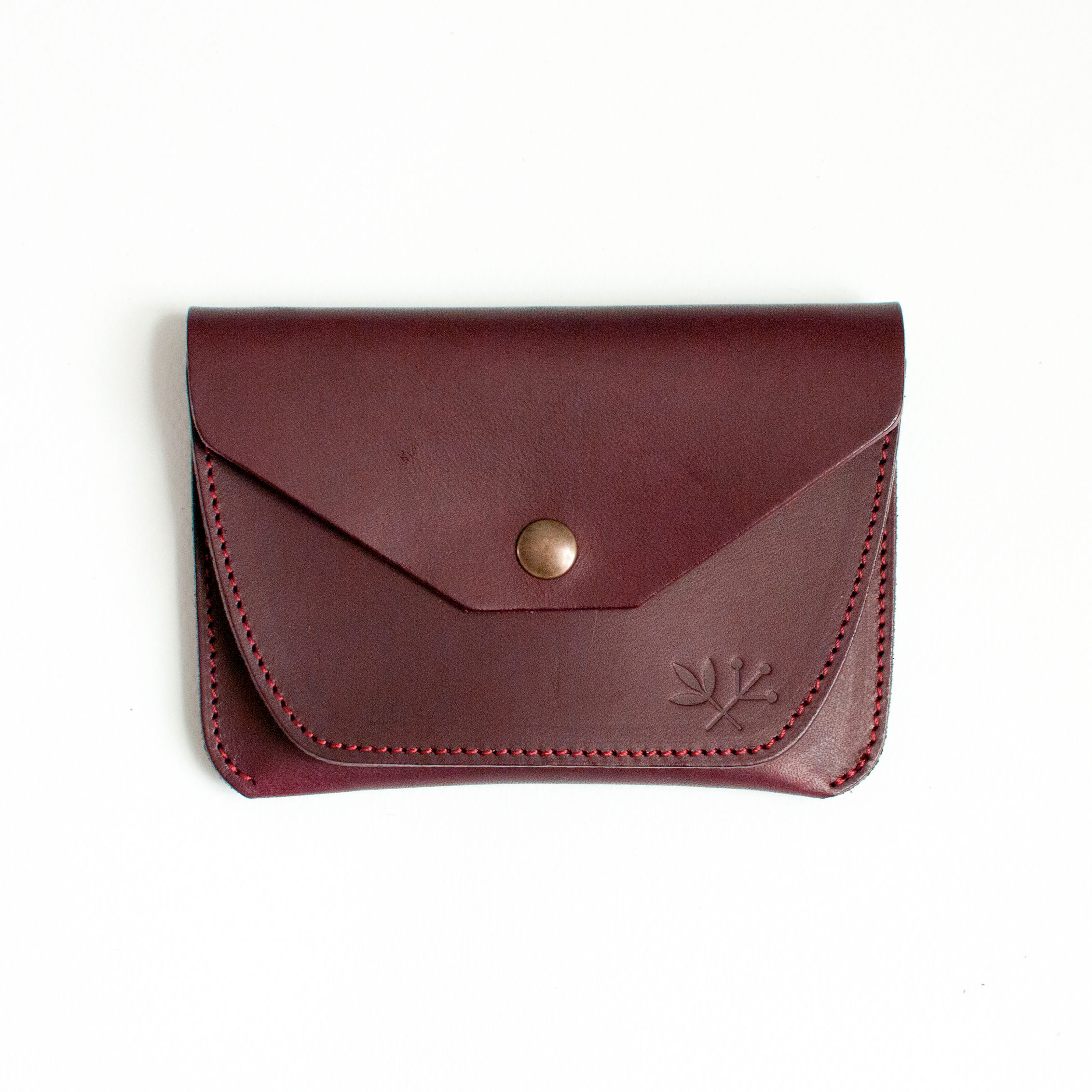 Portefeuille Paimpol - tannage végétal grenat lisse