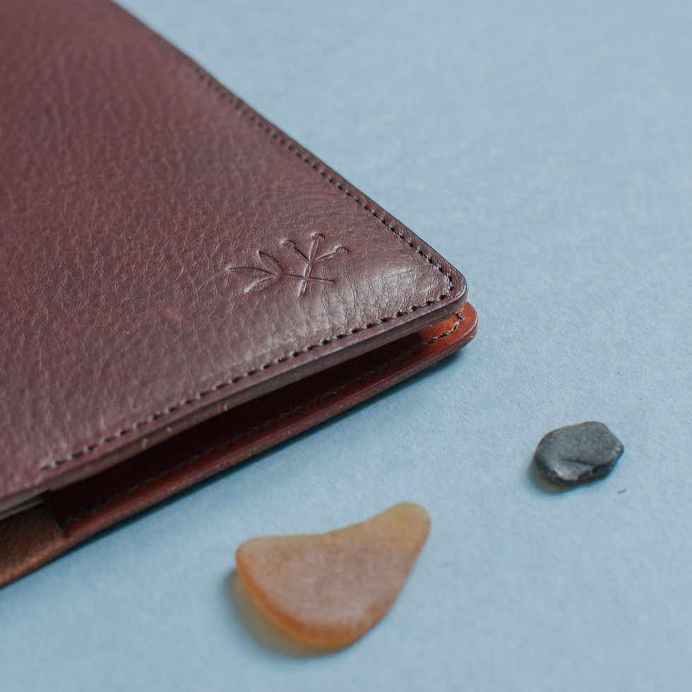 Miniature : Porte-passeport Plymouth - marron et acajou