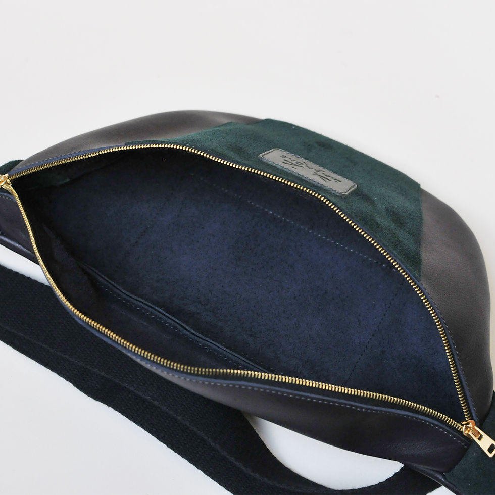 Miniature : sac Banane - marine & vert