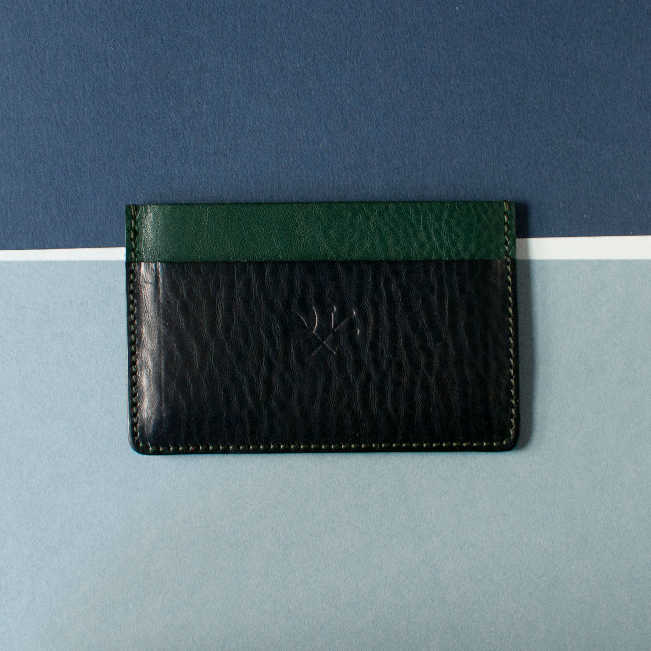 Porte-cartes Roscoff - vert & marine