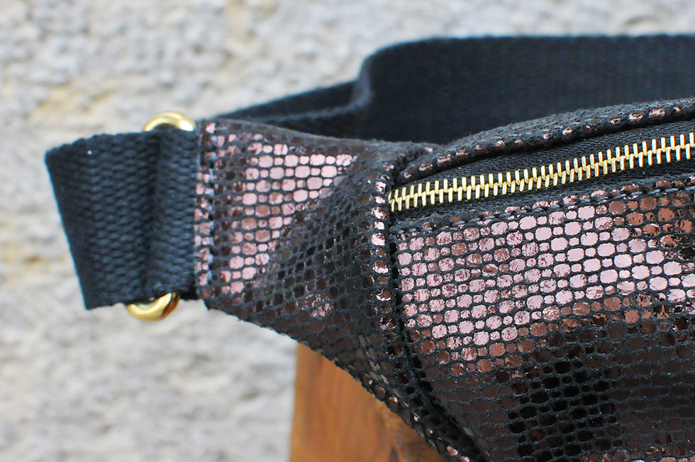 Miniature : sac Banane - violine brillant