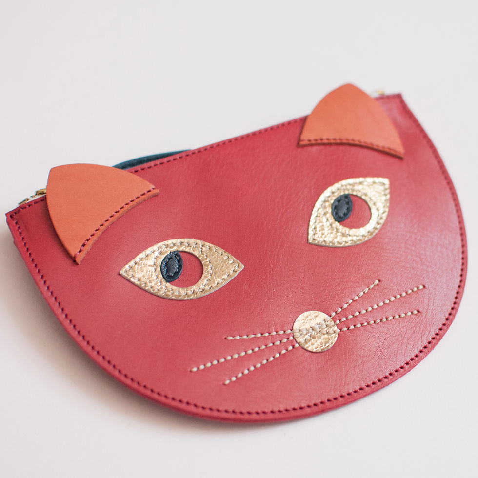 Miniature : mini sac / pochette Cat ! framboise