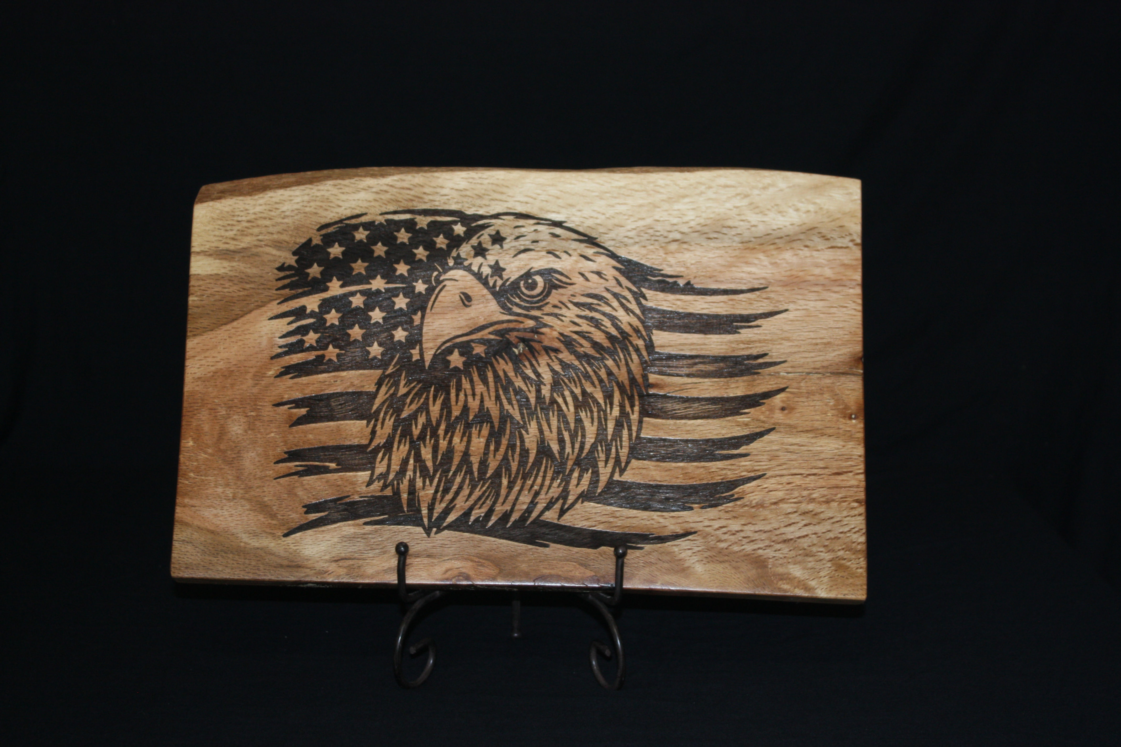 Flag with Eagle Live Edge