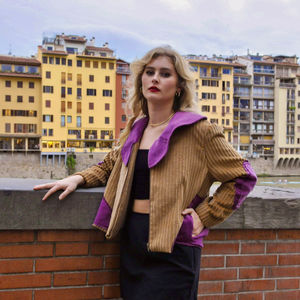 This jacket was designed in Italy for "Sense of Place" project inspired by the 1970's.