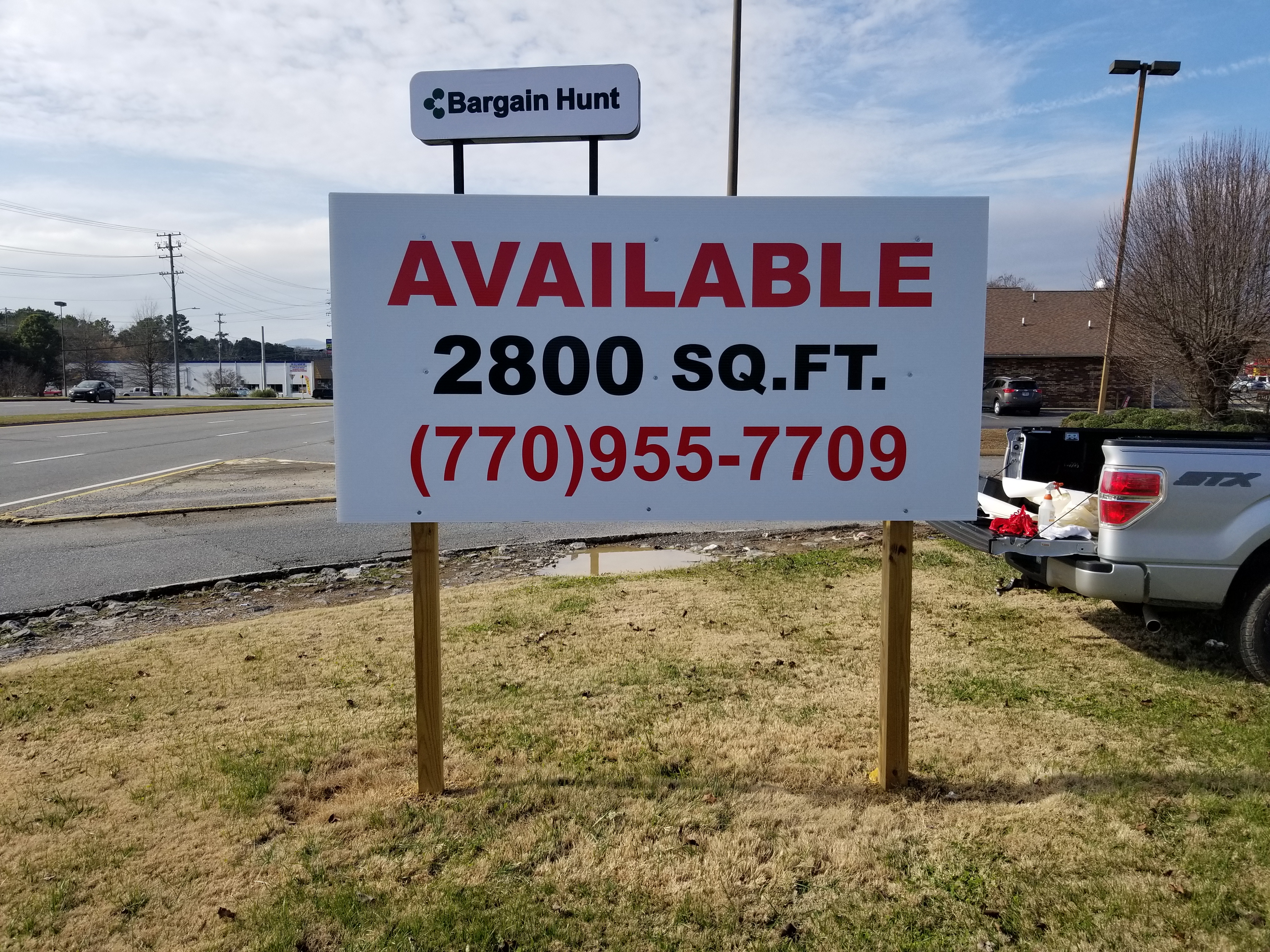 Coroply temporary sign