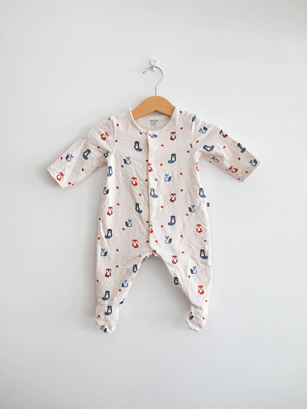 מידה 3 חודשים | אוברול וונזי ארוך מלא אוף-ווייט חיות | Obaibi