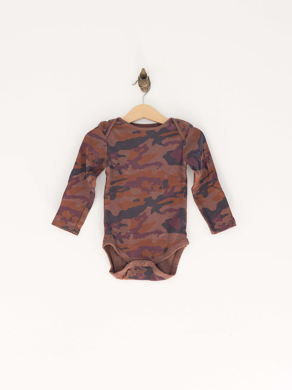 18-24 חודשים | אוברול וונזי שרוול ארוך חום-אדום צבאי | NEXT