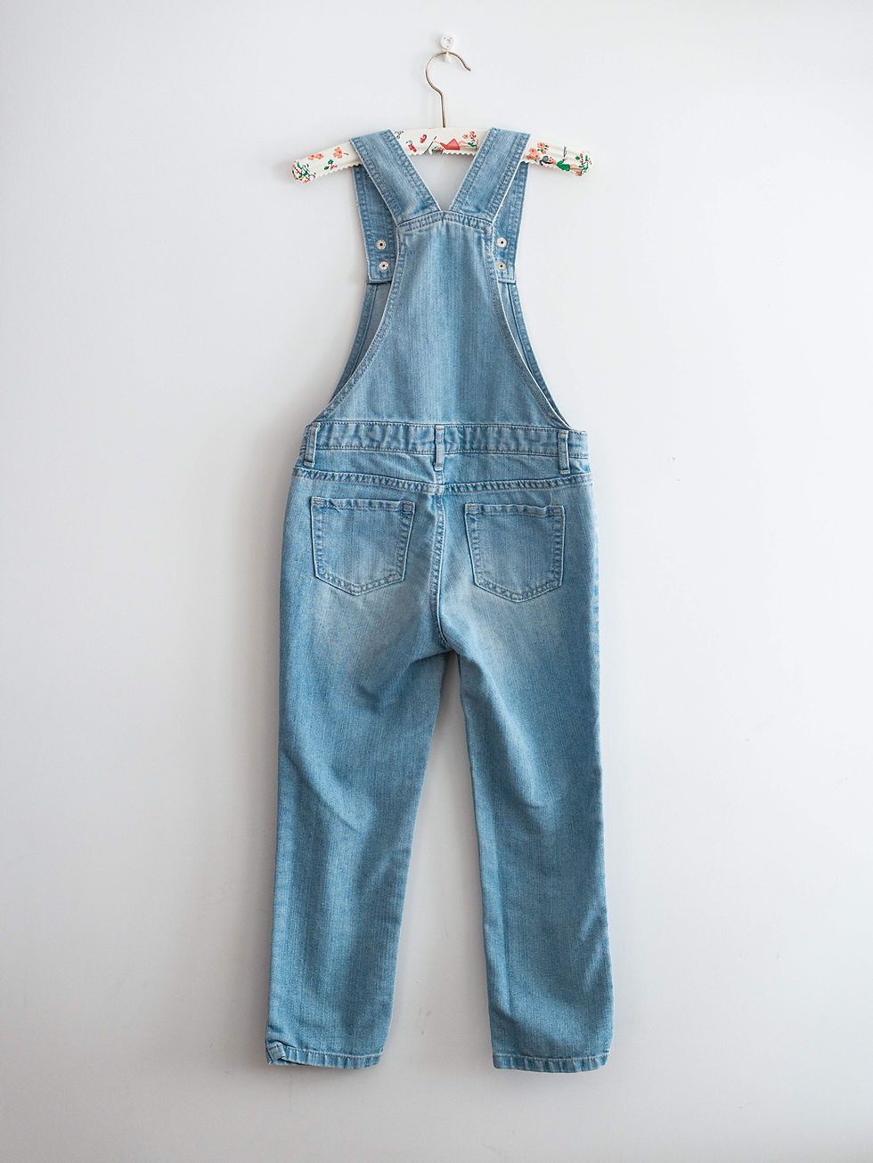 מידה 6-7 | אוברול ג'ינס ארוך כפתורים מלפנים | CHILDREN'S PLACE