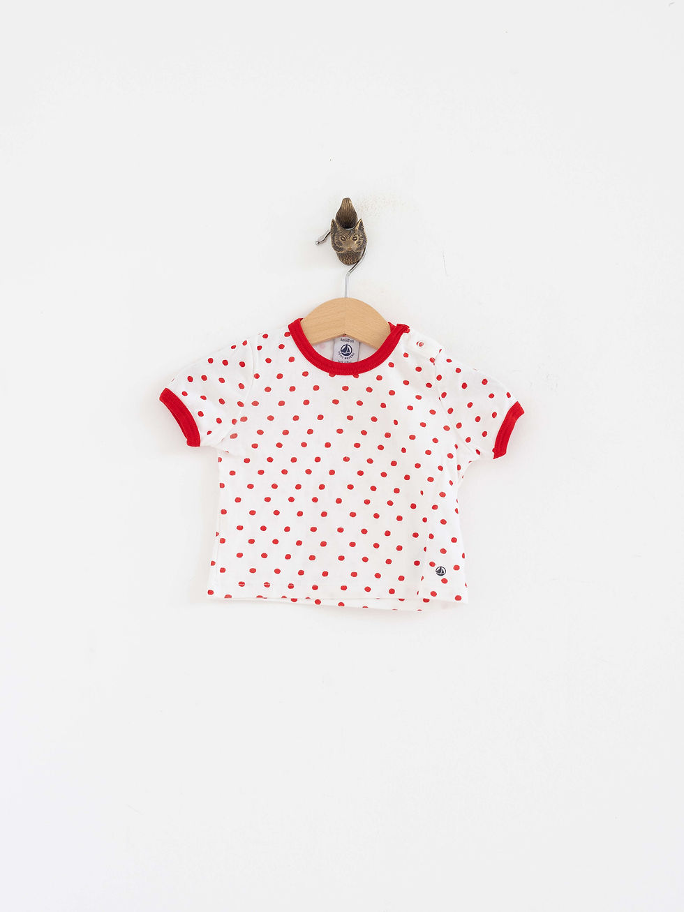 רותי דר | 6 חודשים | סט שתי טי-שירטס קצרות | Petit Bateau