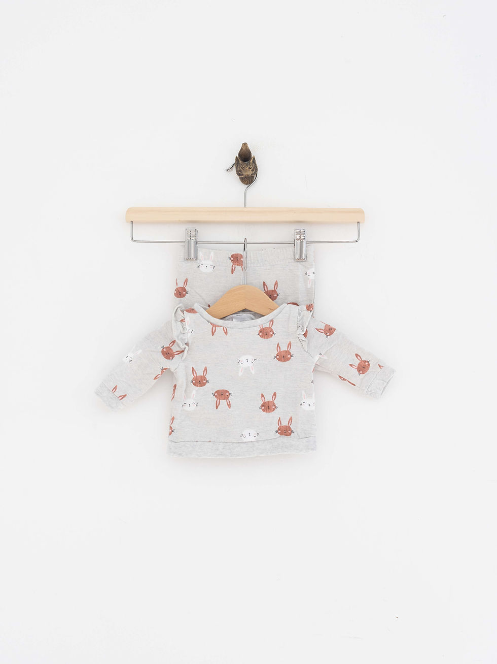 3 חודשים | סט סווטשירט ומכנס רגליות אפור שפנפנים | Carter's