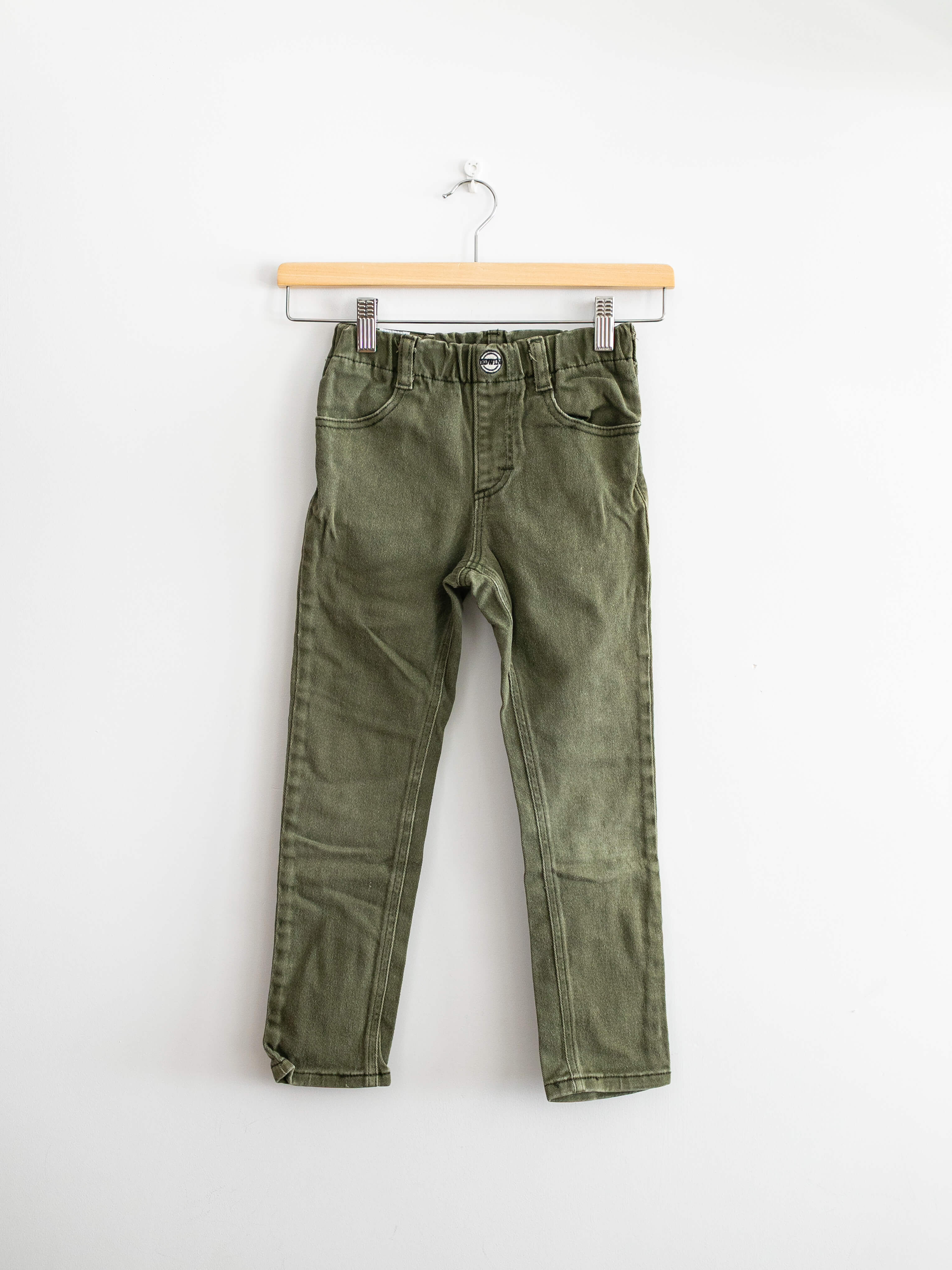 מידה 7-8 | מכנסי ג׳ינס סקיני ירוק זית | EDWIN