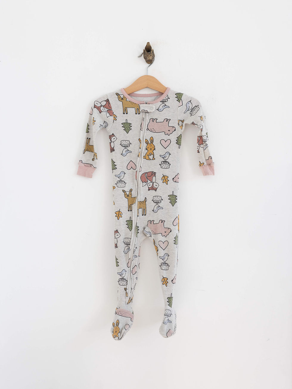 18 חודשים | אוברול וונזי ארוך מלא וופל חיות | Carter's