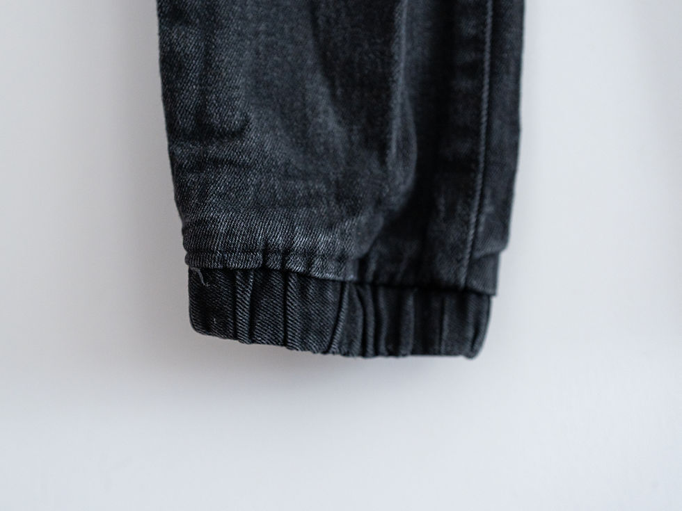 תמונה ממוזערת: מידה 6-7 | מכנסי ג׳ינס שחורים גומי בקרסוליים | OLD NAVY