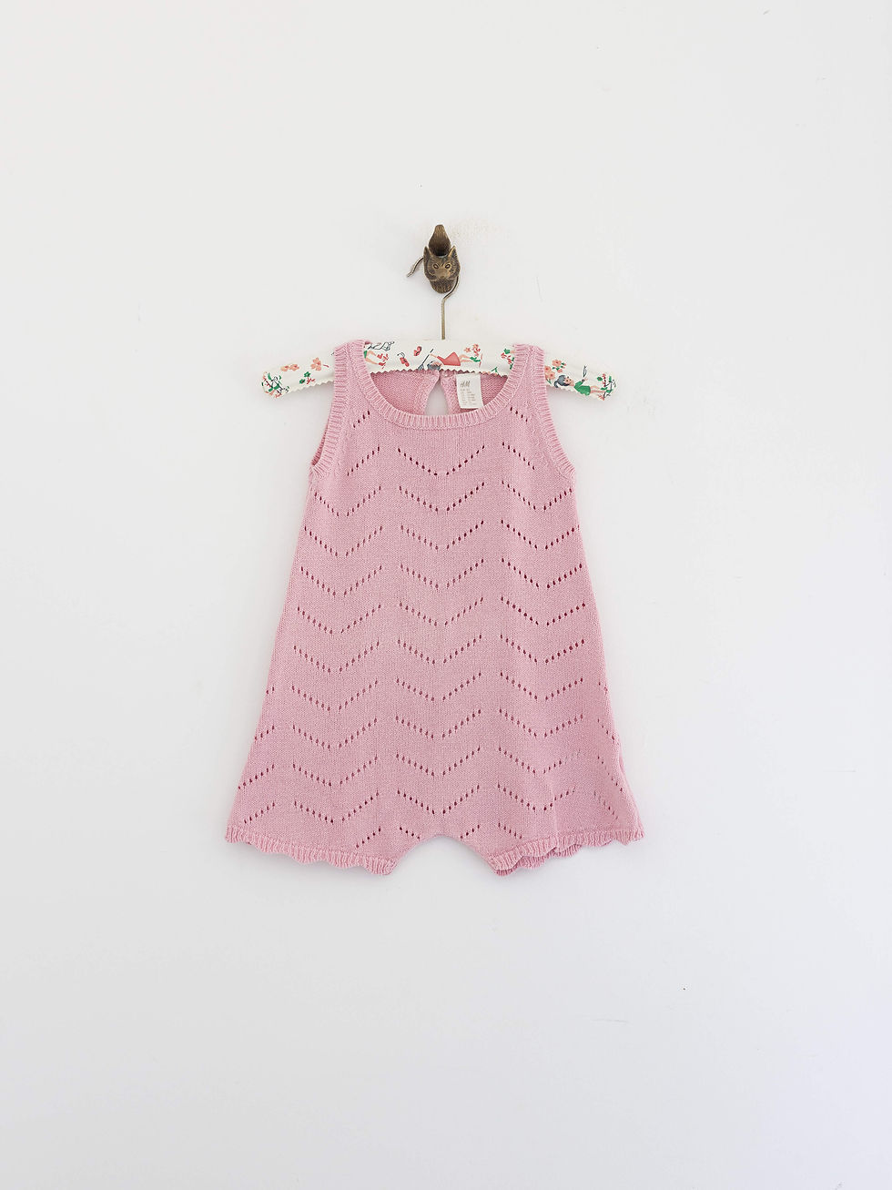 12-18 חודשים | אוברול סריג קייצי ורוד | H&M