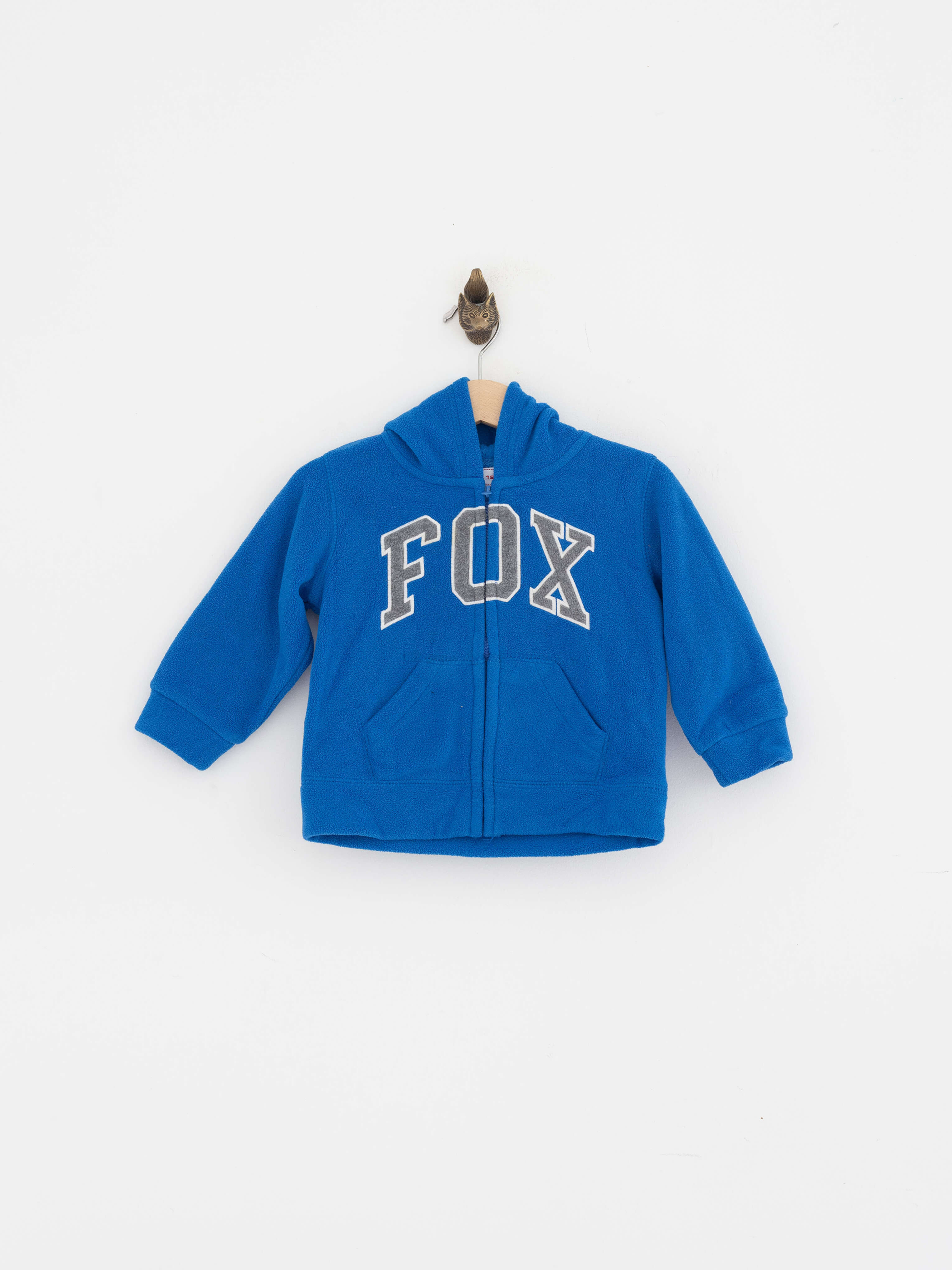 12-18 חודשים | סווטשירט קפוצ'ון פליז כחול רויאל | FOX