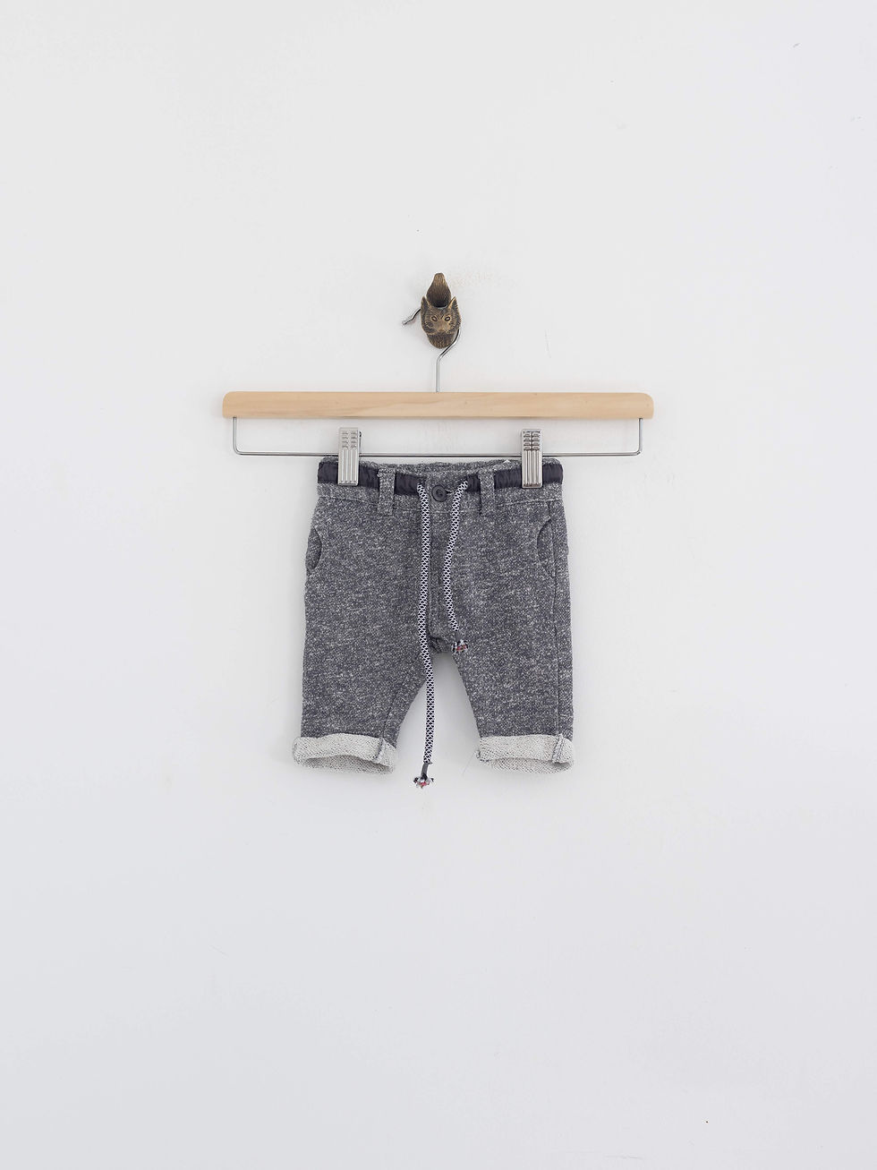 מידה 3 חודשים מכנסי פוטר אפור דמוי מחוייט