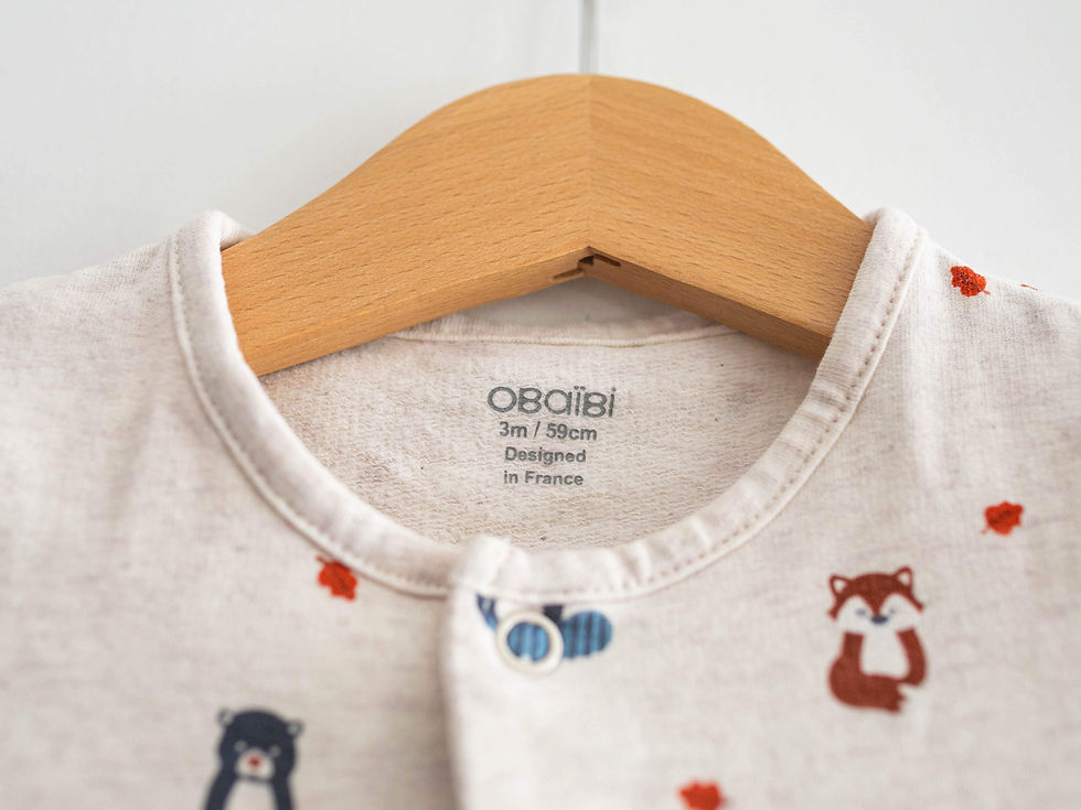 תמונה ממוזערת: מידה 3 חודשים | אוברול וונזי ארוך מלא אוף-ווייט חיות | Obaibi