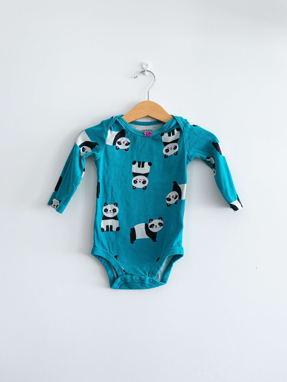 מידה 1 | אוברול וונזי שרוול ארוך טורקיז פנדות | Carter's