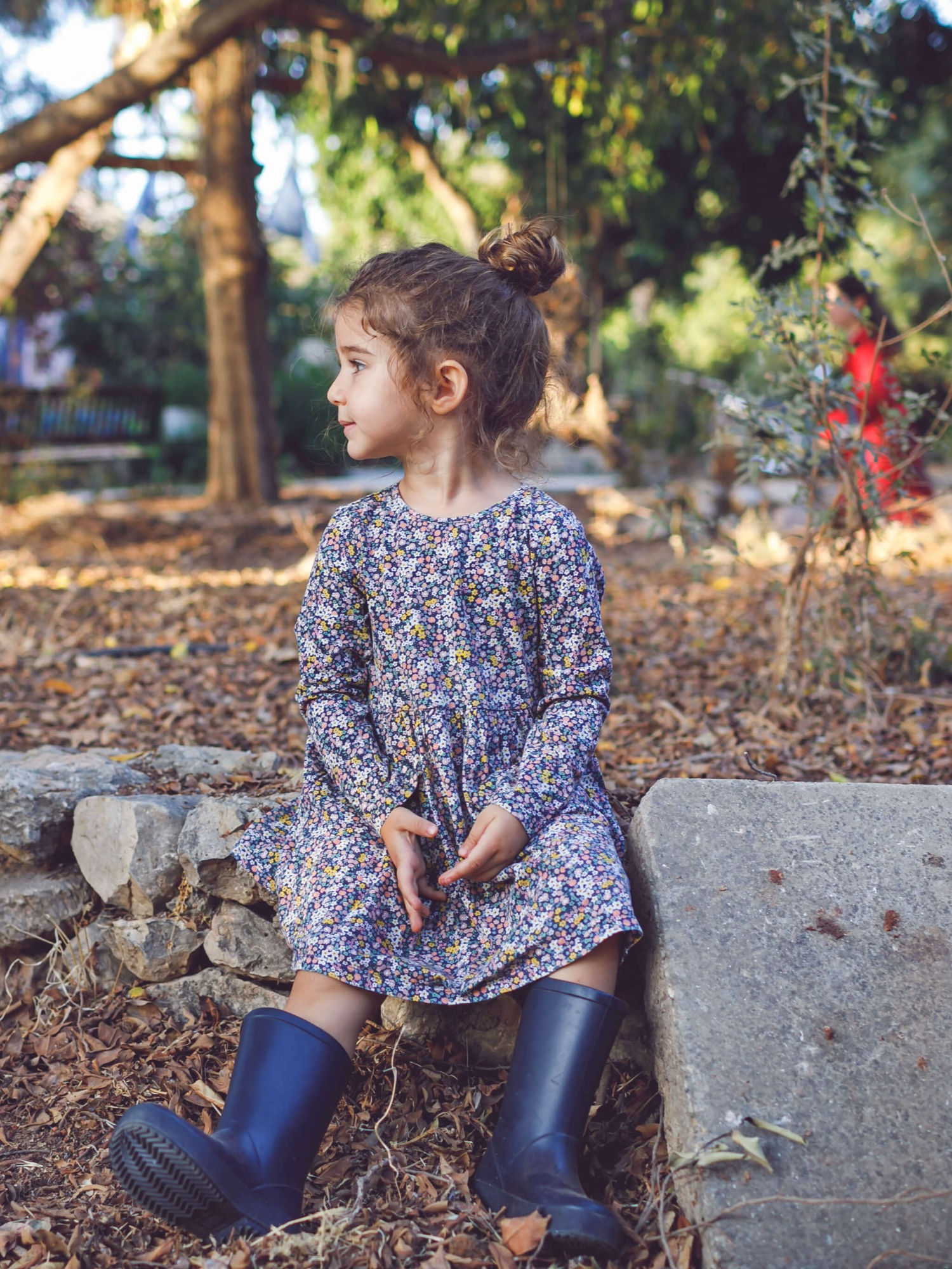 מידה 4-6 שמלה ארוכה פרחונית