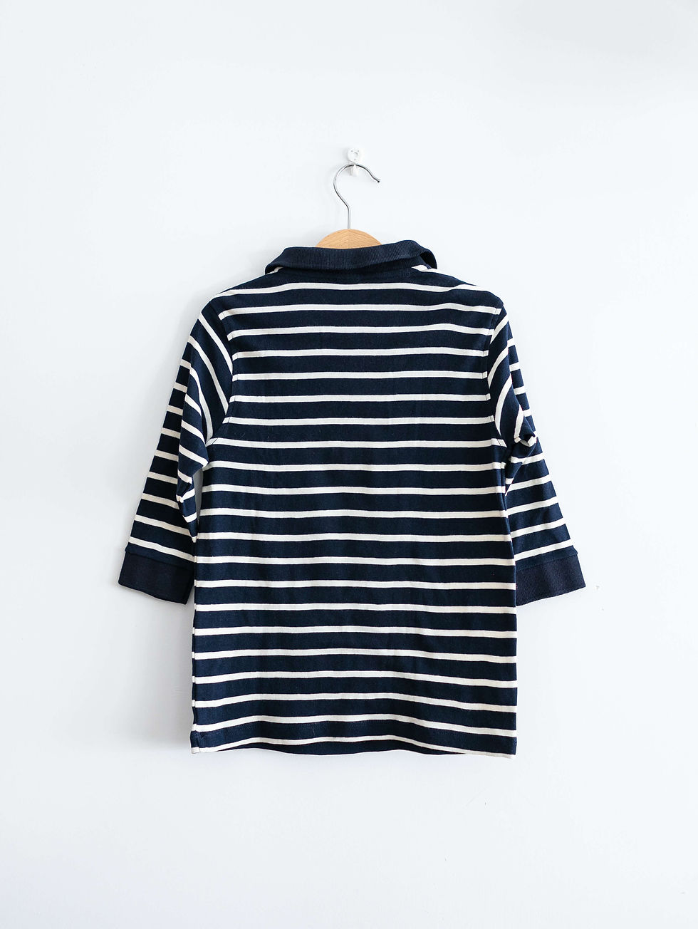 אנאבל קופרלי | מידה 8 | חולצת פולו פסים שרוול 3/4 | Petit Bateau