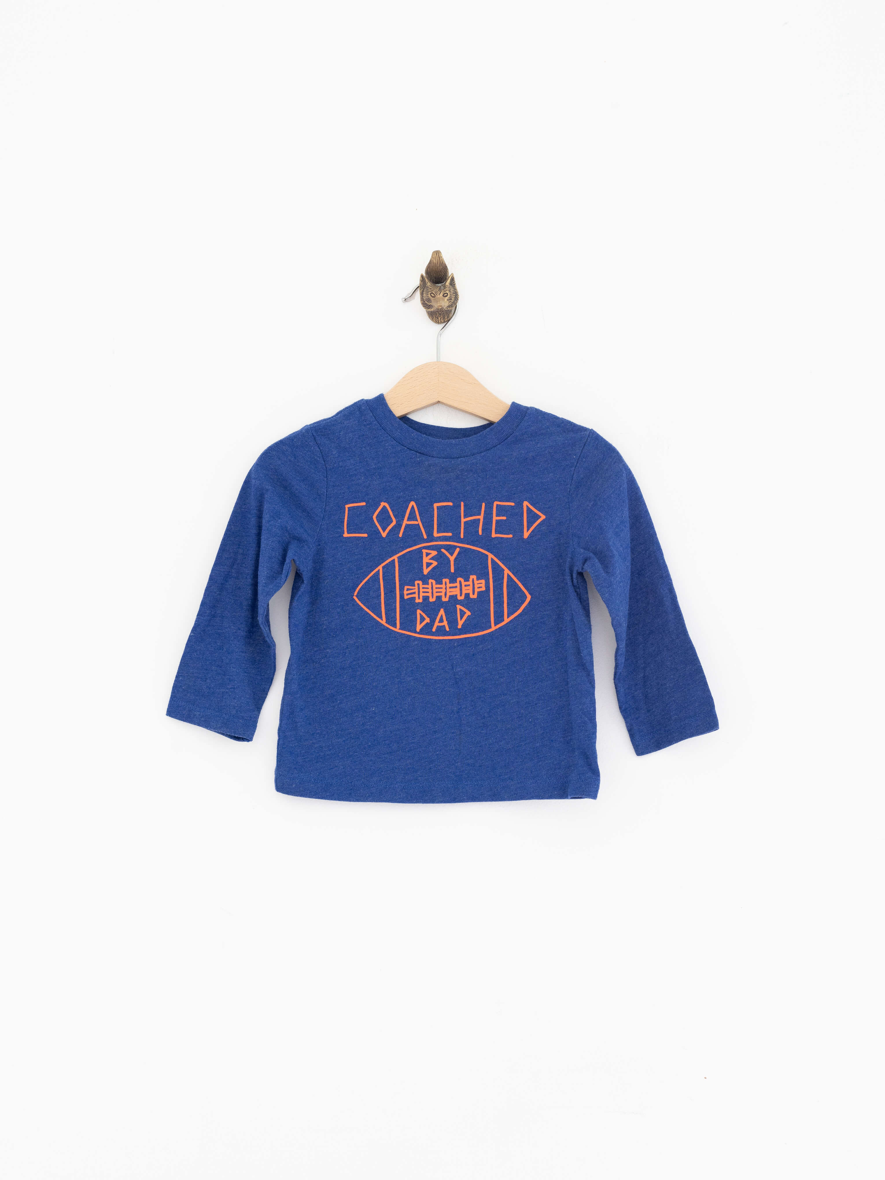 מיכל רטנר | 9-12 חודשים | טי-שירט ארוכה כחולה פוטבול | CHILDREN'S PLACE