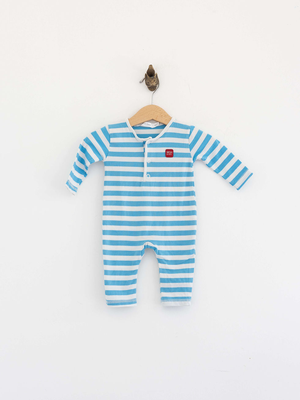 חליפת פסים כחולה-לבנה לתינוק