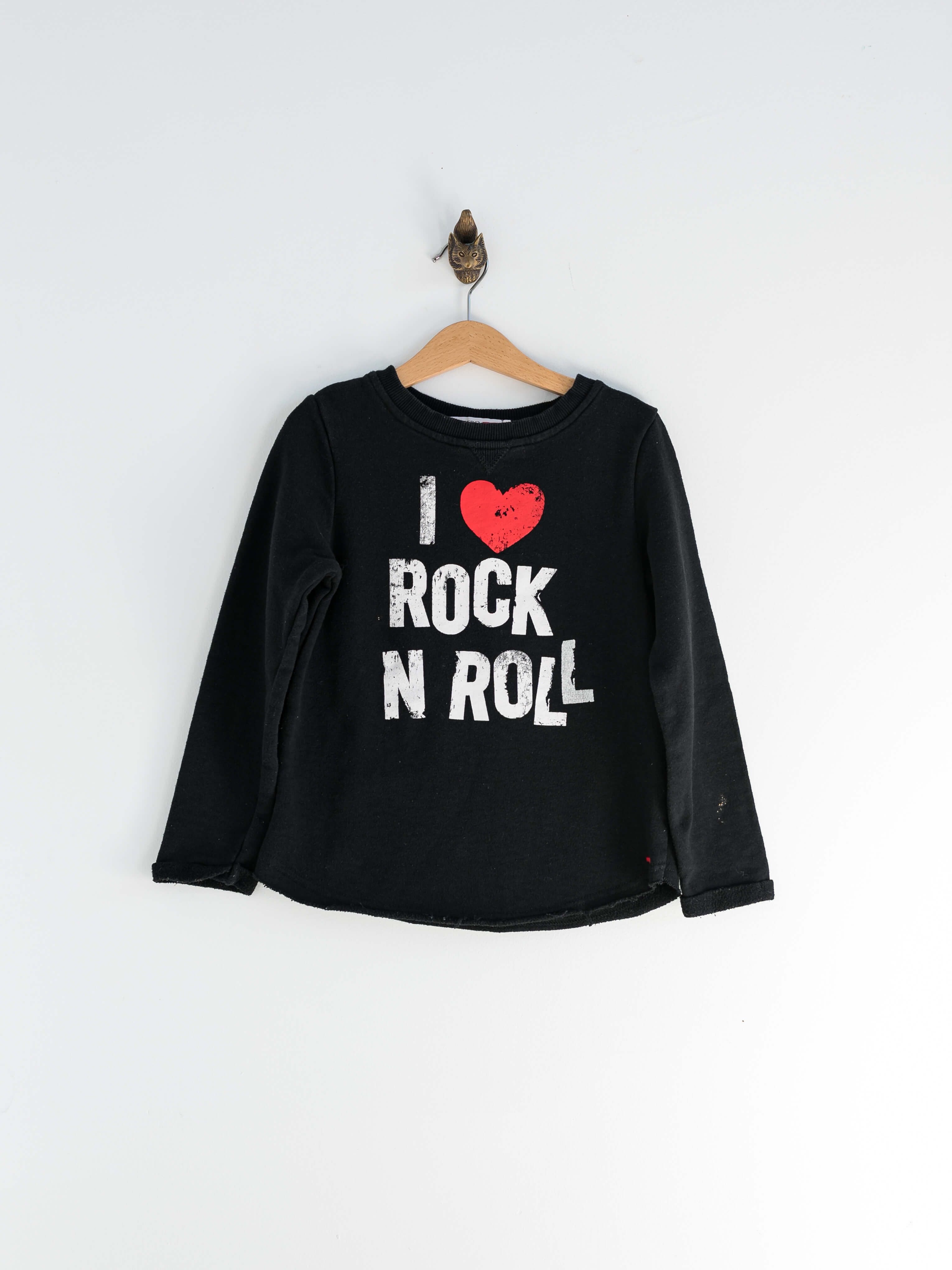 חולצת ילדים שחורה, 'אני אוהב רוקנרול'