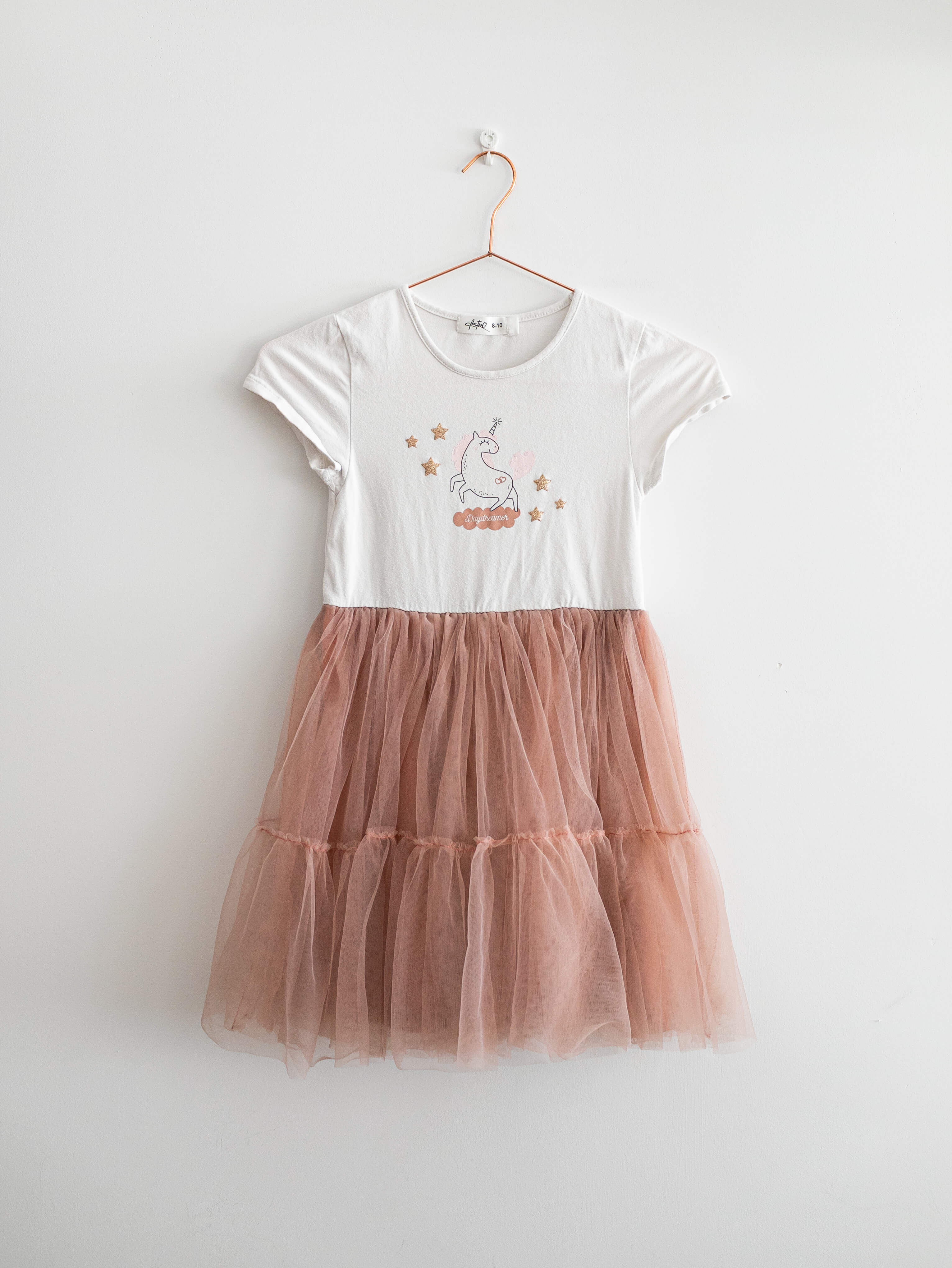 מידה 8-10 | שמלת טריקו וטול חד קרן | CASTRO