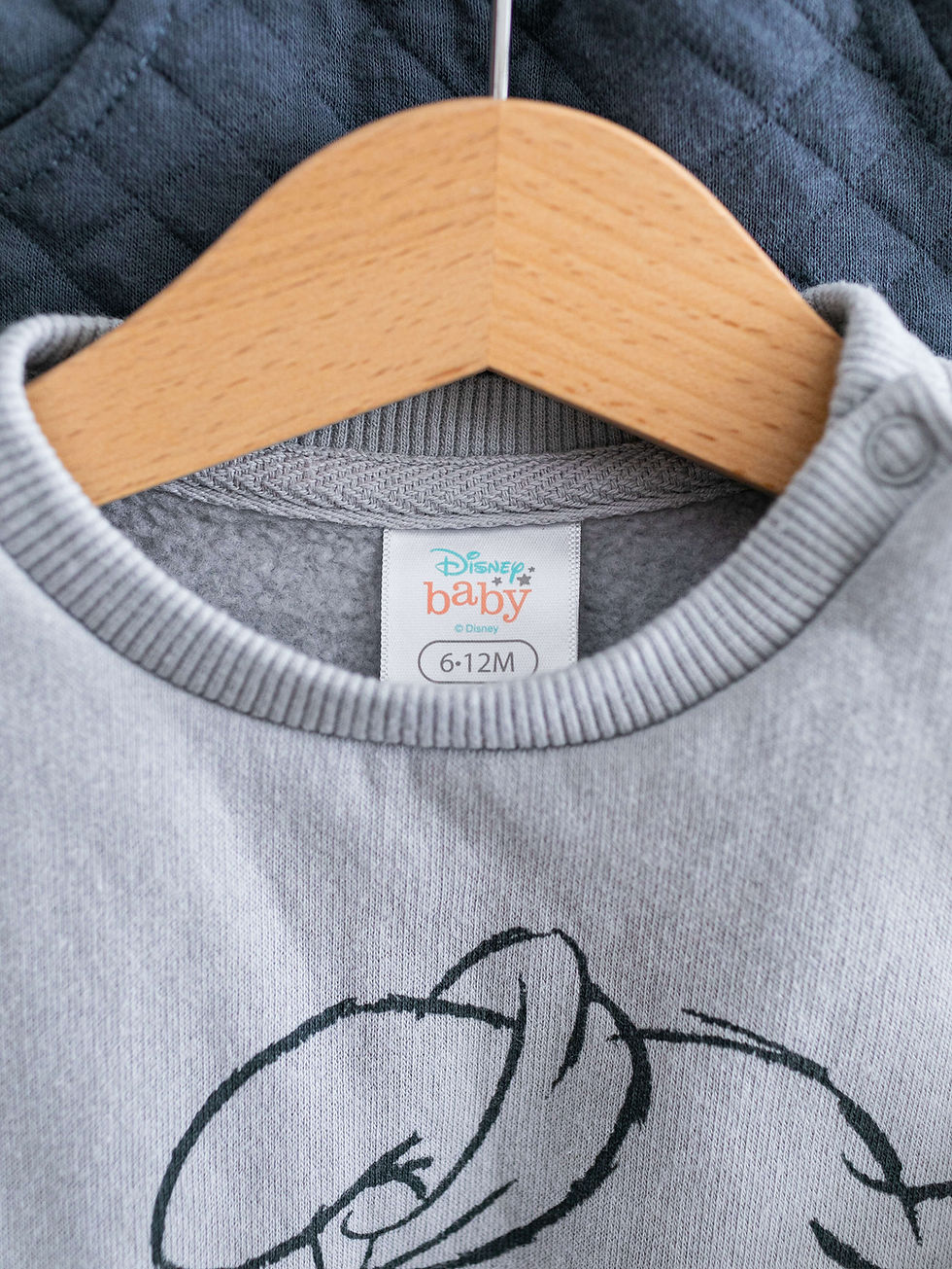 תמונה ממוזערת: 6-12 חודשים | סט סווטשירט ומכנסיים קווילט דמבו | CHILDREN'S PLACE