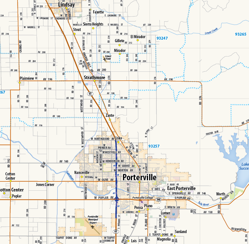 Thumbnail: Fresno Regional Laminated Wall Map