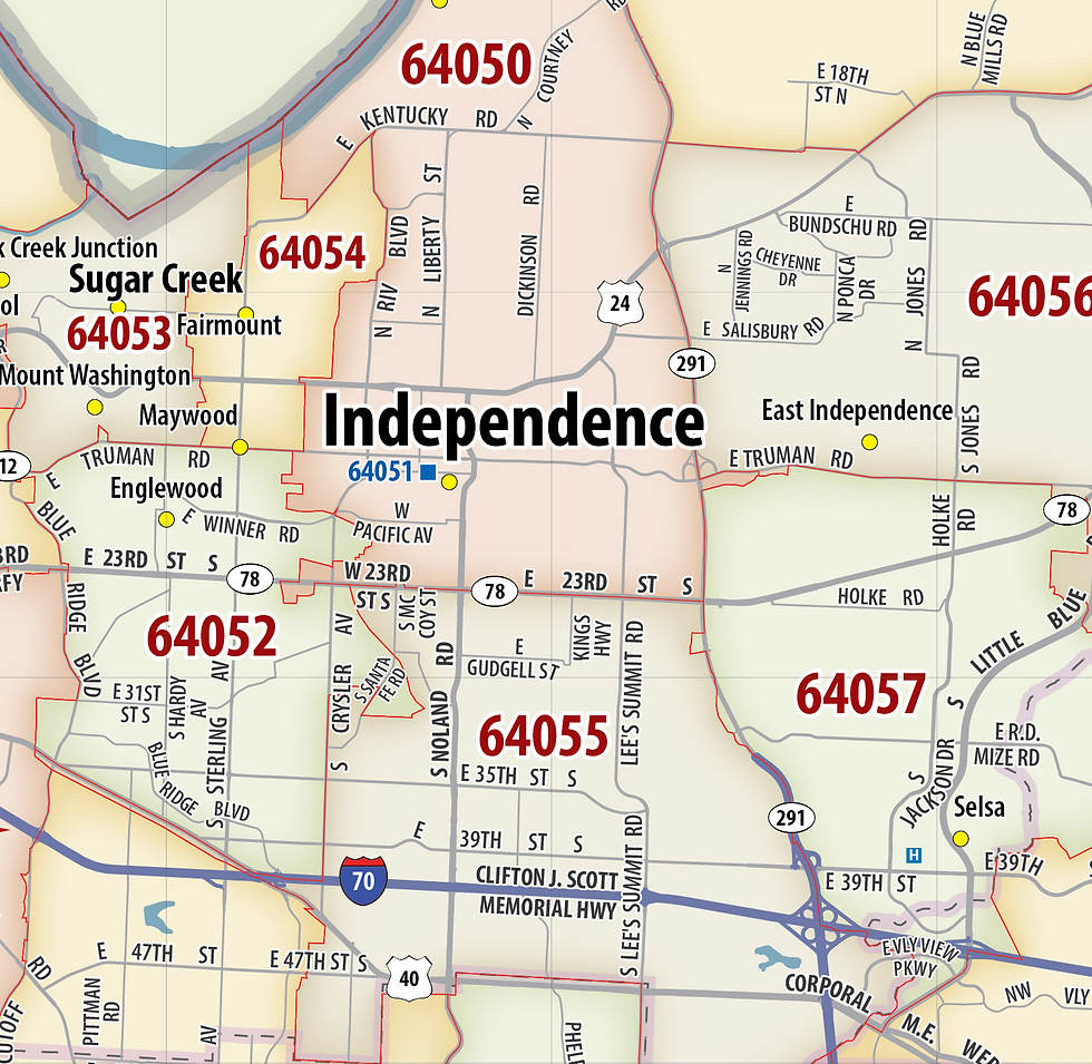 Thumbnail: Kansas City Metro Area ZIP Code Map
