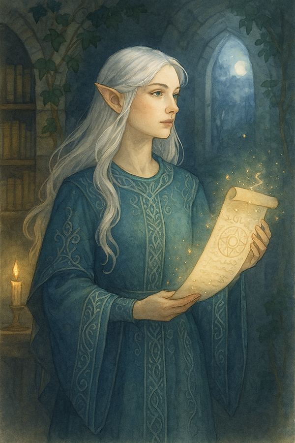 Aerin in the Enchanted Library.png