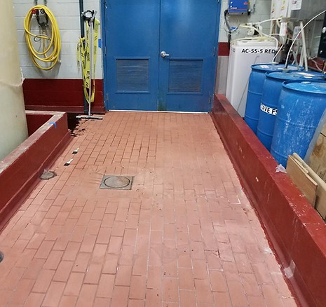 Before Urethane Slurry Over Acid Brick.j