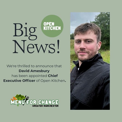 We’re thrilled to announce that David Amesbury has been appointed Chief Executive Officer of Open Kitchen.