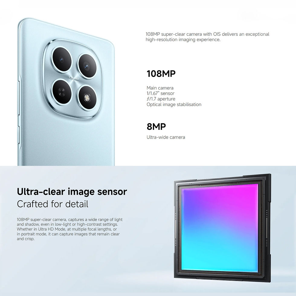 Miniatura: Xiaomi Redmi Note 15 5G 8+256GB Global Version Snapdragon® 6 Gen 3 Mobile Platf