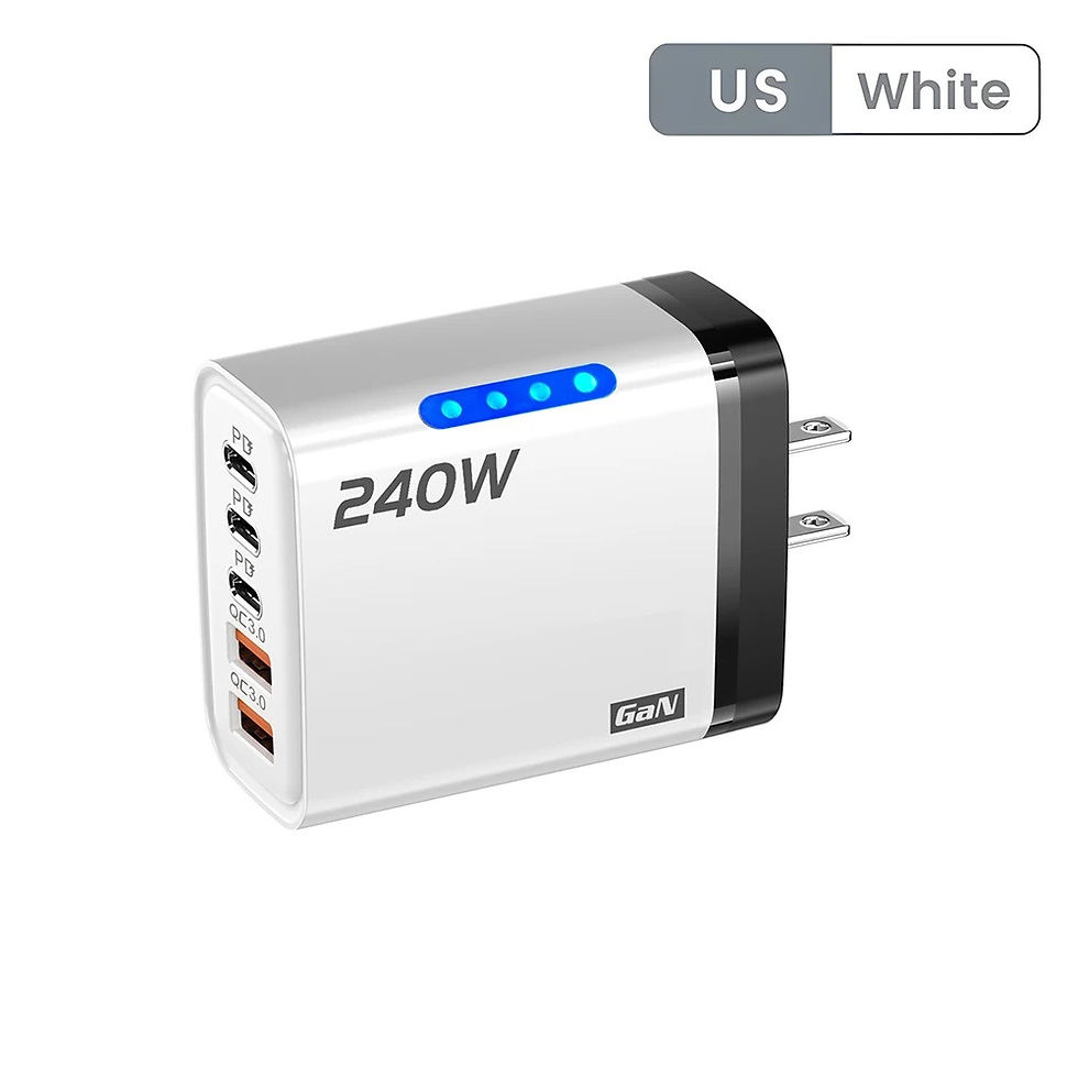 Miniatura: 240W GaN USB C Charger 5 in 1 Fast Charging Phone Charger Power Adapter For iPho